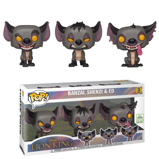 Pop! Disney: The Lion King - Banzai, Shenzi, Ed 3 Pack (2019 Spring Convention Exclusive)