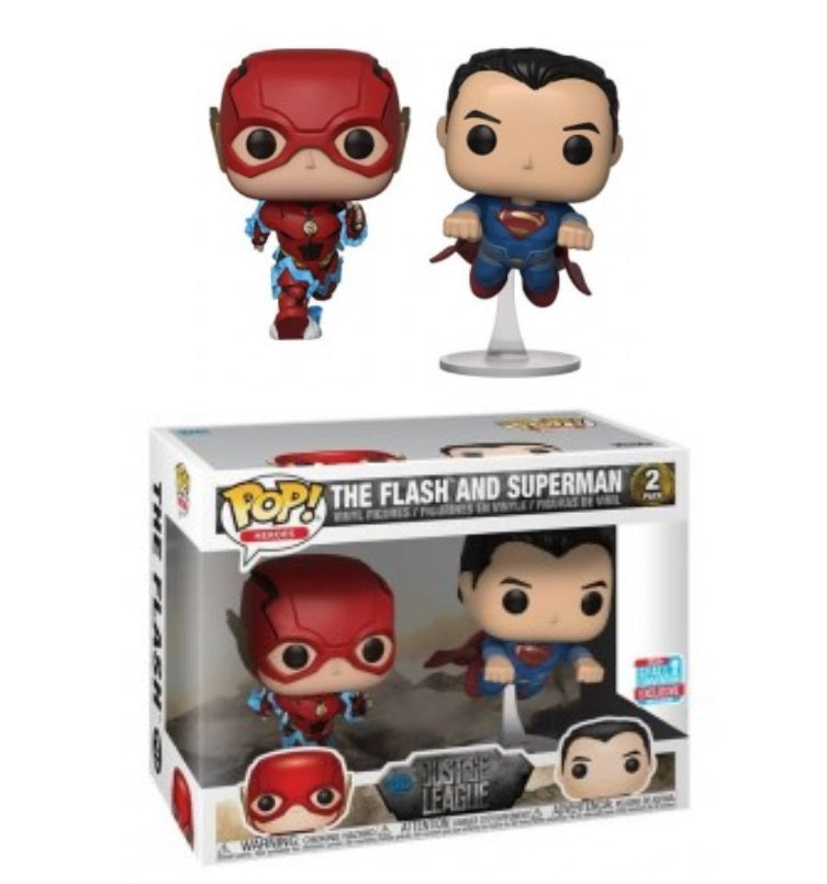 Pop! Heroes: Justice League - The Flash & Superman 2 Pack (2018 Fall Convention Exclusive)