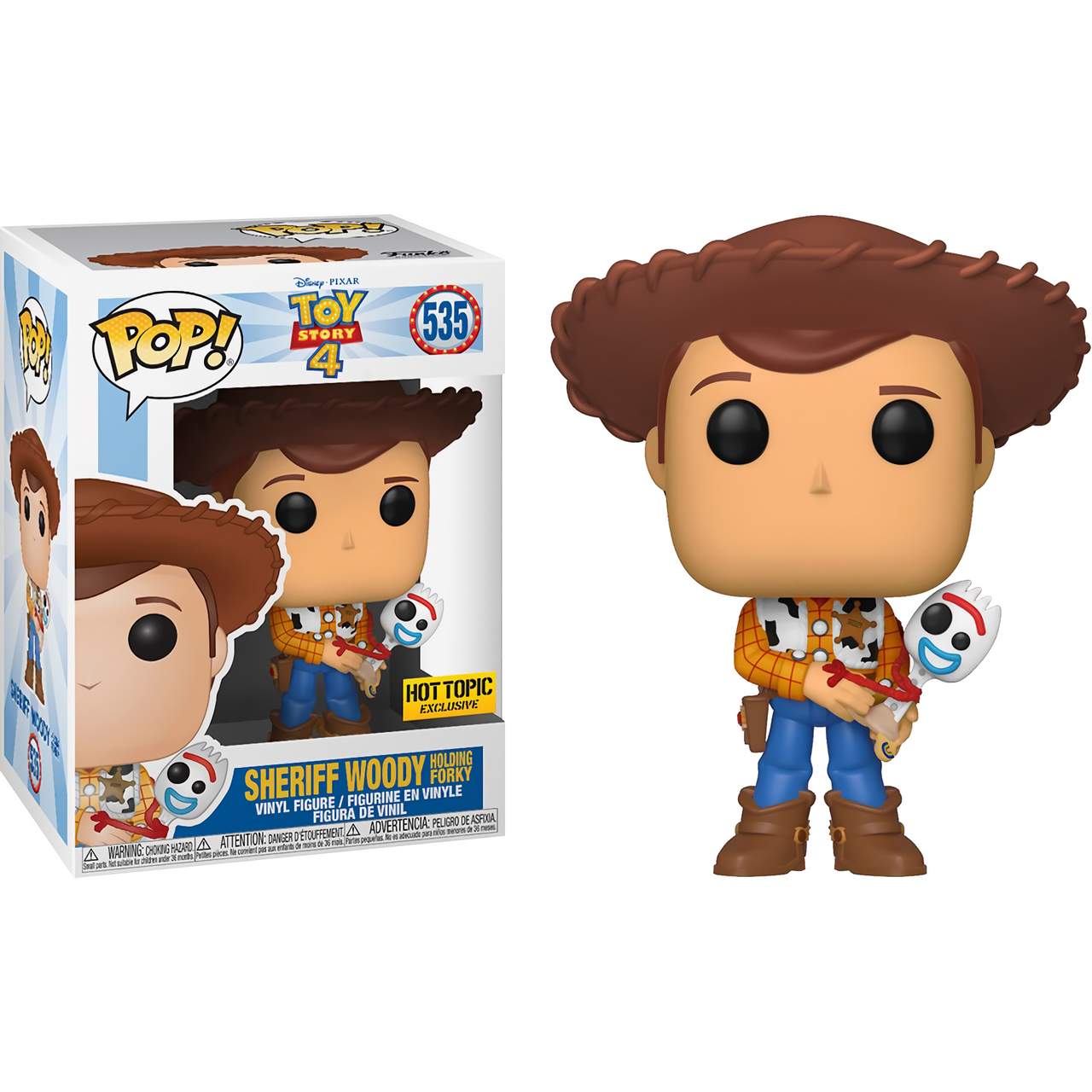 Pop! Disney: Toy Story 4 - Sheriff Woody Holding Forky (Hot Topic Exclusive)